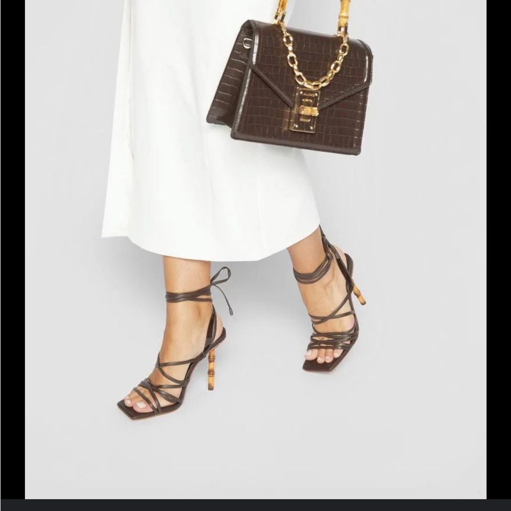 Aldo beautiful brown heels used in one day no return